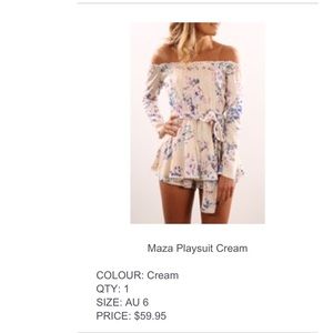 Maza Playsuit Cream